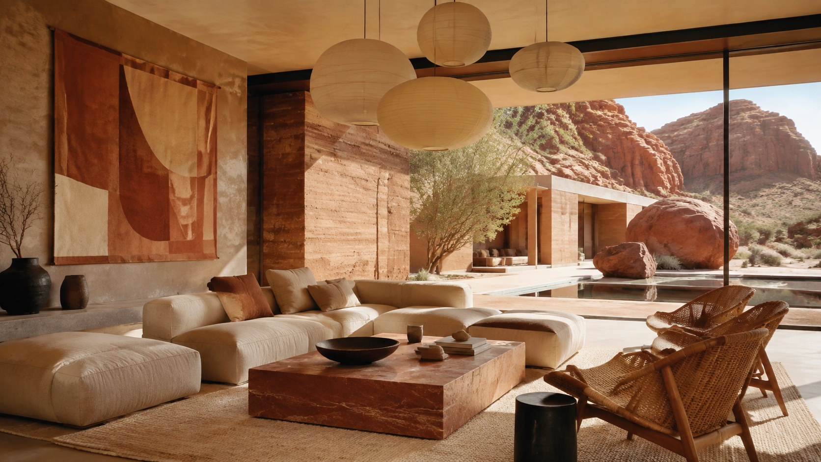 Living contemporaneo dai toni naturali